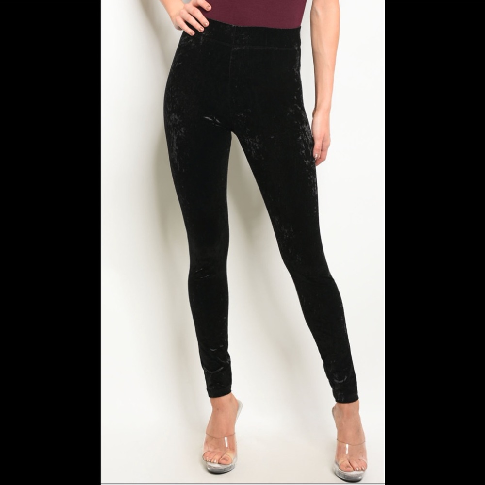 Crush velvet leggings